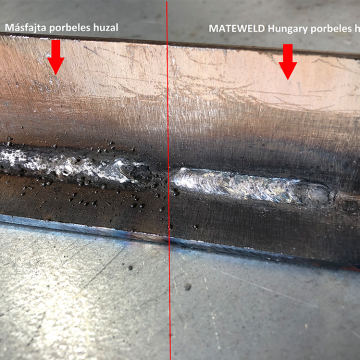 MATEWELD Hungary Porbeles hegesztő huzal önvédő 0,9mm 1 kg (100mm) 