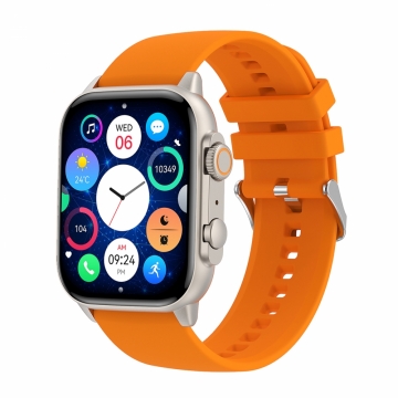 FitMate™ Wave Okosóra - Ezüst, Cserélhető Sárga Szilikon szíjjal