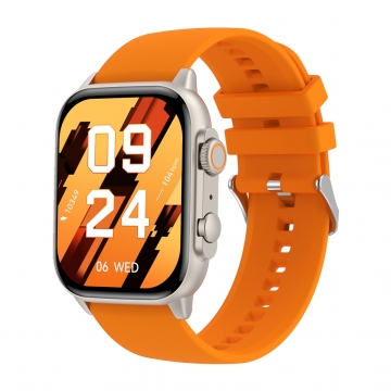 FitMate™ Wave Okosóra - Ezüst, Cserélhető Sárga Szilikon szíjjal