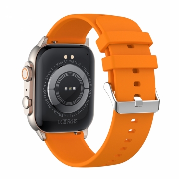 FitMate™ Wave Okosóra - Ezüst, Cserélhető Sárga Szilikon szíjjal