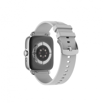Wear Pro Lumeo EKG Okosóra - Silver, Cserélhető Szürke szilikon szíjjal
