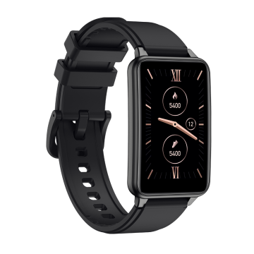 FitMate™ P57 Okoskarkötő- Fekete, Fekete Szilikon szíjjal