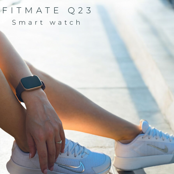 FitMate™ Q23 - Rosegold, Sötétlila Cserélhető Szilikon szíjjal