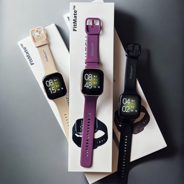  FitMate™ Q23 - Rosegold, Sötétlila Cserélhető Szilikon szíjjal/OUTLET TERMÉK