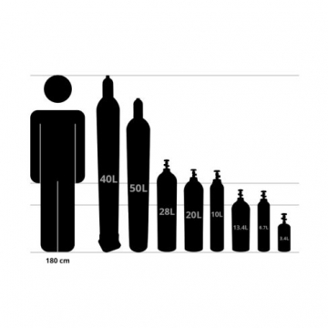 Stargon/Corgon/Kevertgáz - AR 82%-CO2 18% Palack töltve 10L - 2,1m³ 