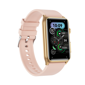 FitMate™ Nuvia Rosegold EKG okosóra- Rózsaszín szilikon szíjjal