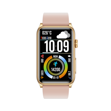 FitMate™ Nuvia Rosegold EKG okosóra- Rózsaszín szilikon szíjjal