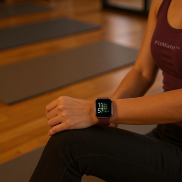 FitMate™ Q23 - Rosegold, Sötétlila Cserélhető Szilikon szíjjal