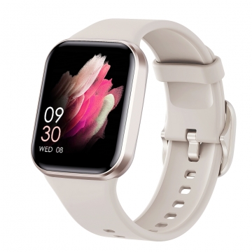  FitMate™ Q23 - Rosegold, Bézs Cserélhető Szilikon szíjjal/OUTLET TERMÉK