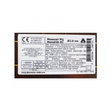 Elektróda rutil-cellulóz MONOLITH-RC 2,0mm/1kg