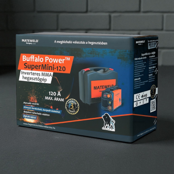 MATEWELD Hungary Buffalo Power™ Super Mini 120 inverteres hegesztő + Lift Tig funkció, Kofferrel