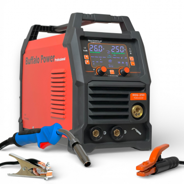 MATEWELD Hungary Buffalo Power™ MIG-250 inverteres co hegesztő teljes csomagban