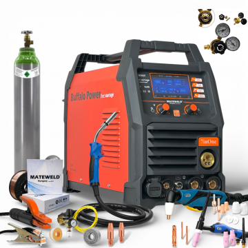 MATEWELD Hungary Buffalo Power ArcVantage 7inOne - 250 A multifunkcionális hegesztő és plazmavágógép teljes csomagban