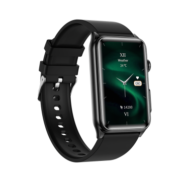  FitMate™ Nuvia Fekete EKG okosóra- Fekete szilikon szíjjal