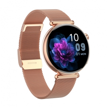 FitMate Lirox Rosegold EKG okosóra- Fém szíjjal