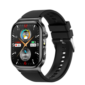  FitMate™ Zenox Fekete EKG okosóra- Fekete szilikon szíjjal