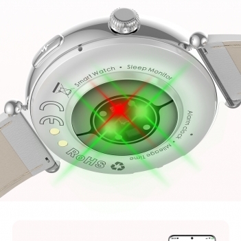 FitMate Lirox Rosegold EKG okosóra- Rózsaszín bőr szíjjal