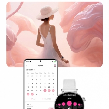 FitMate Lirox Rosegold EKG okosóra- Rózsaszín bőr szíjjal