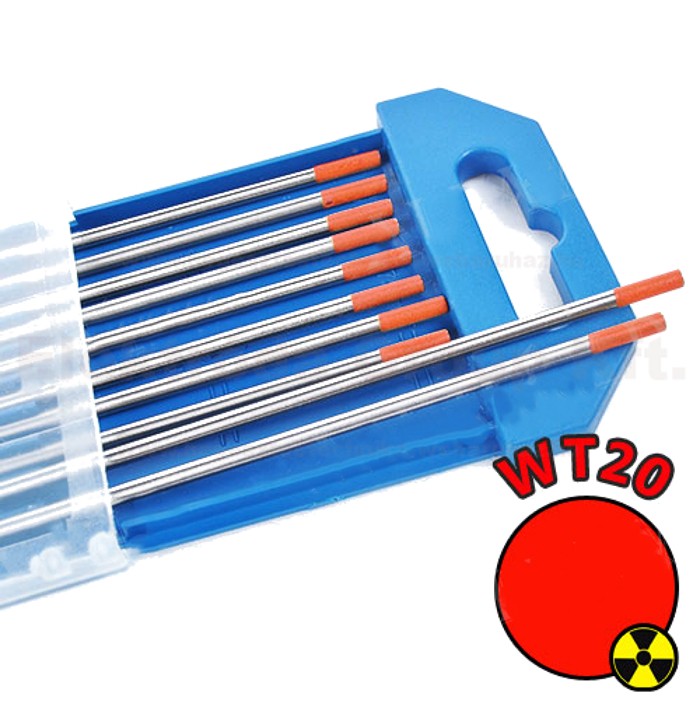 Wolfram elektróda piros WT-20 - Ø 2,0 x 175 mm - 10 db