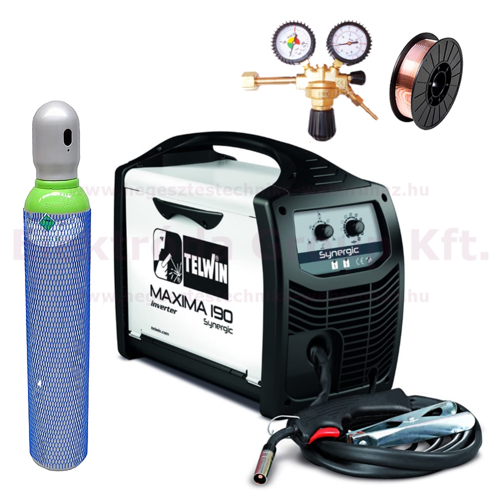 Telwin Maxima 190 Synergic co hegesztő teljes csomagban (170A)