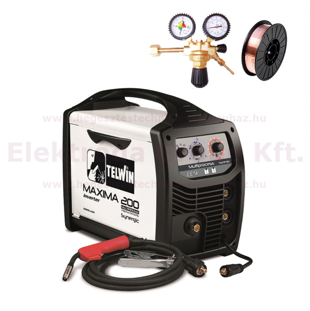 Telwin Maxima 200 Synergic co hegesztő csomagban (170A)