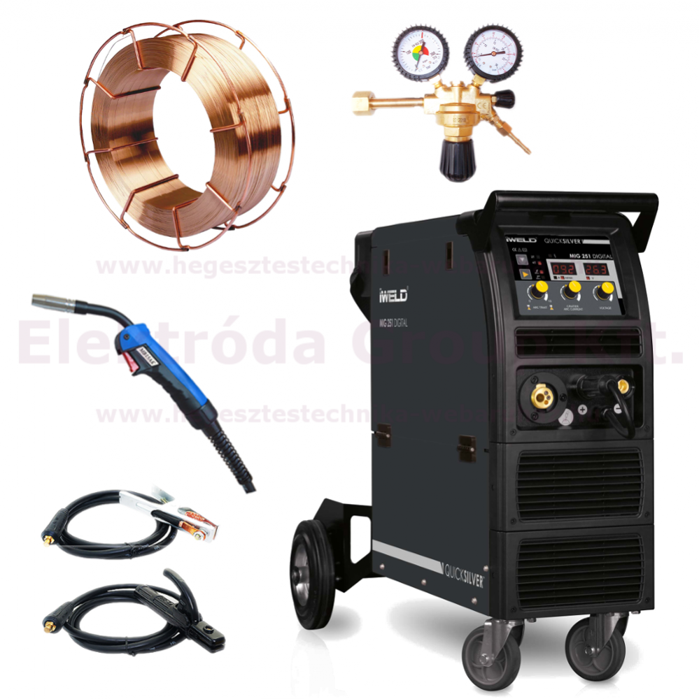 IWELD MIG 251 (250A) DIGITAL Hegesztő inverter csomagban (Egyfázisú)