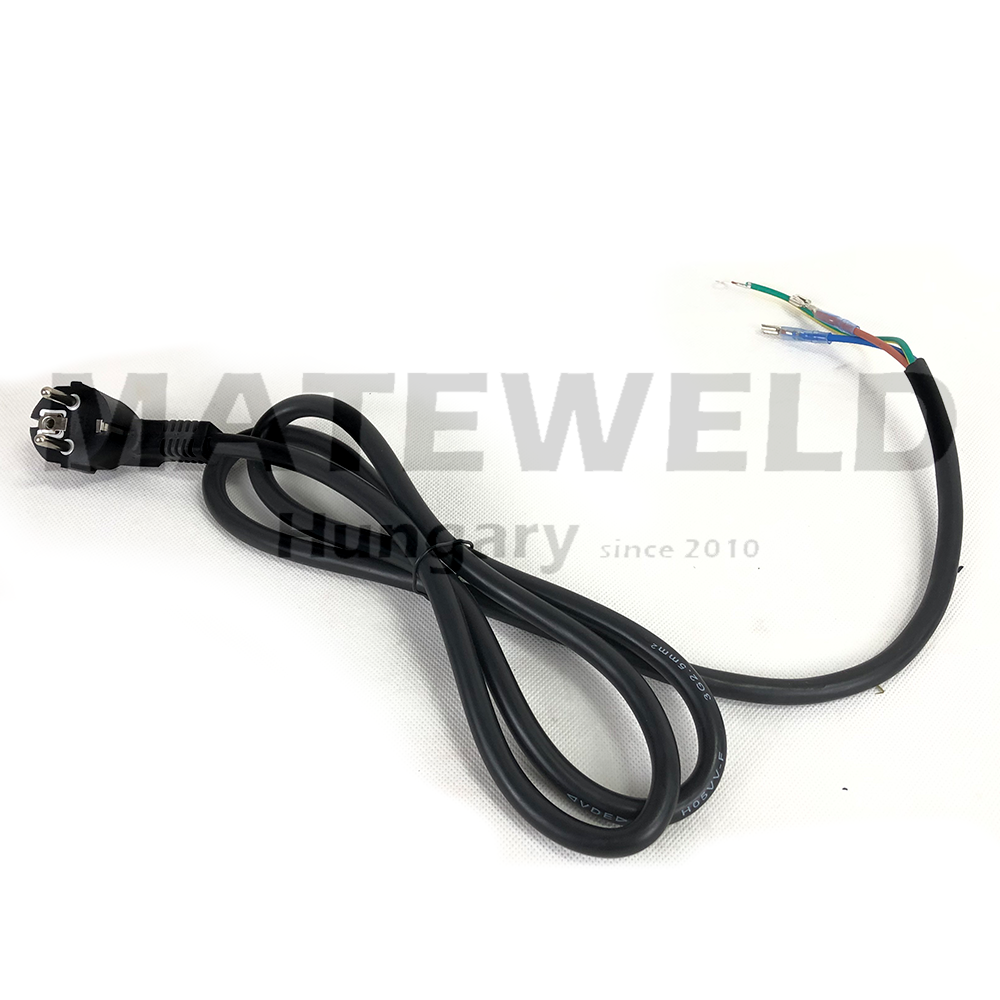 Hálózati csatlakozó, dugvillás kábel (3x1.5 mm2) 1,5 méter, fekete, PVC