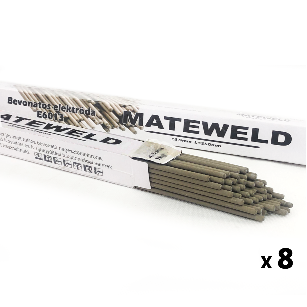 MATEWELD Hungary Rutilos hegesztő elektróda E6013 - 2,5mm/1kg - 8 db 