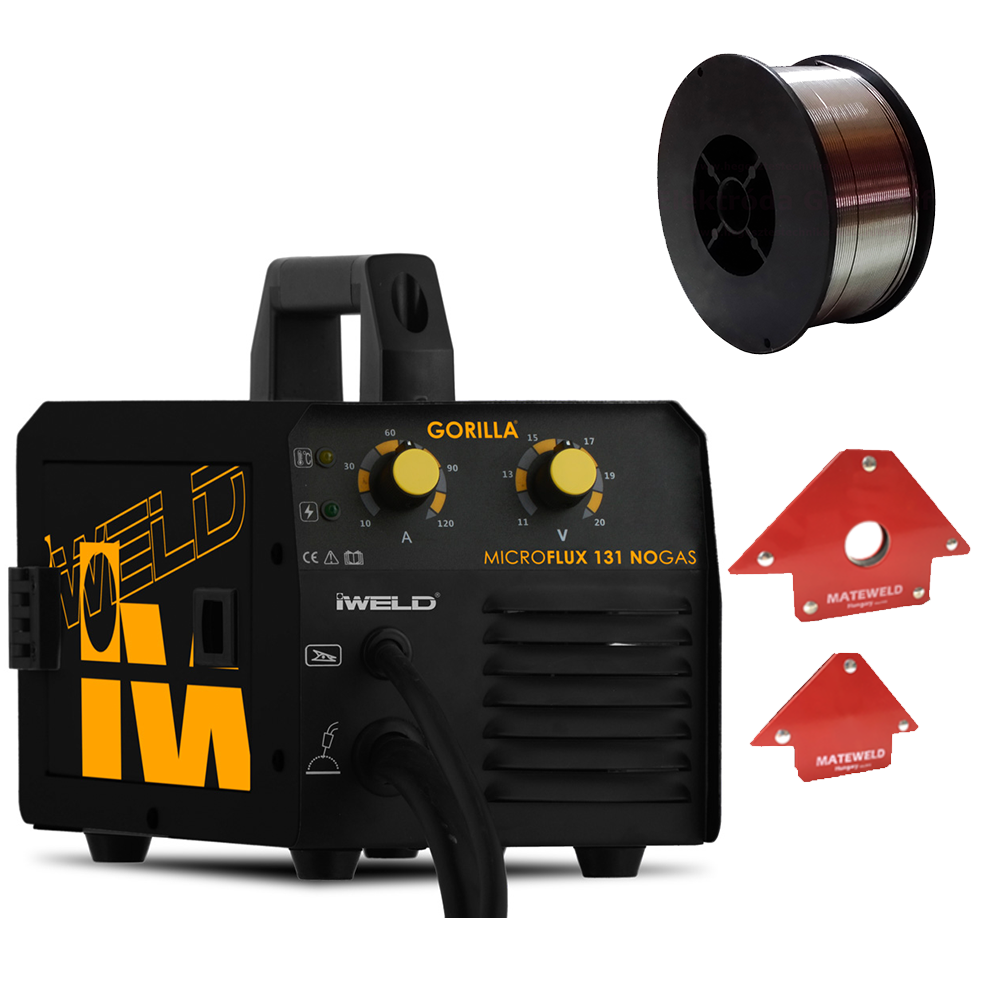 IWELD GORILLA MICROFLUX 131 (125A) Porbeles hegesztő inverter csomagban