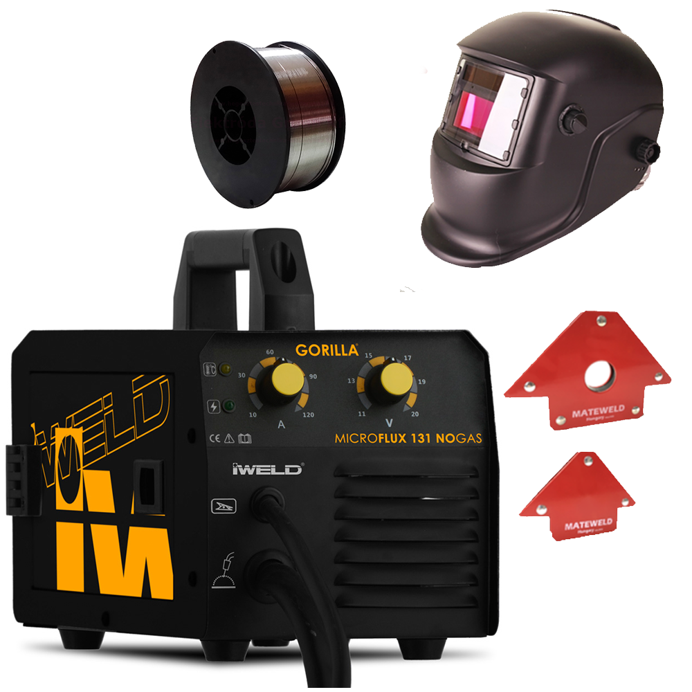IWELD GORILLA MICROFLUX 131 (125A) Porbeles hegesztő inverter teljes csomagban
