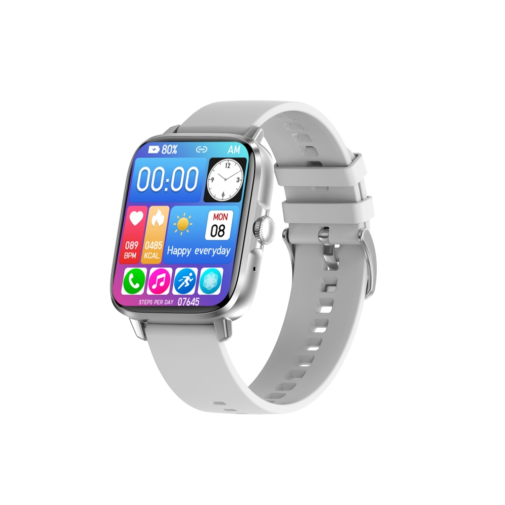 Wear Pro Lumeo EKG Okosóra - Silver, Cserélhető Szürke szilikon szíjjal