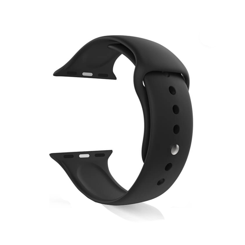 Apple watch fekete szilikon szíj 42/44/45/49mm