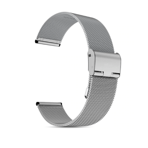 Cserélhető Csatos Milánói Ezüst Fémszíj 22mm