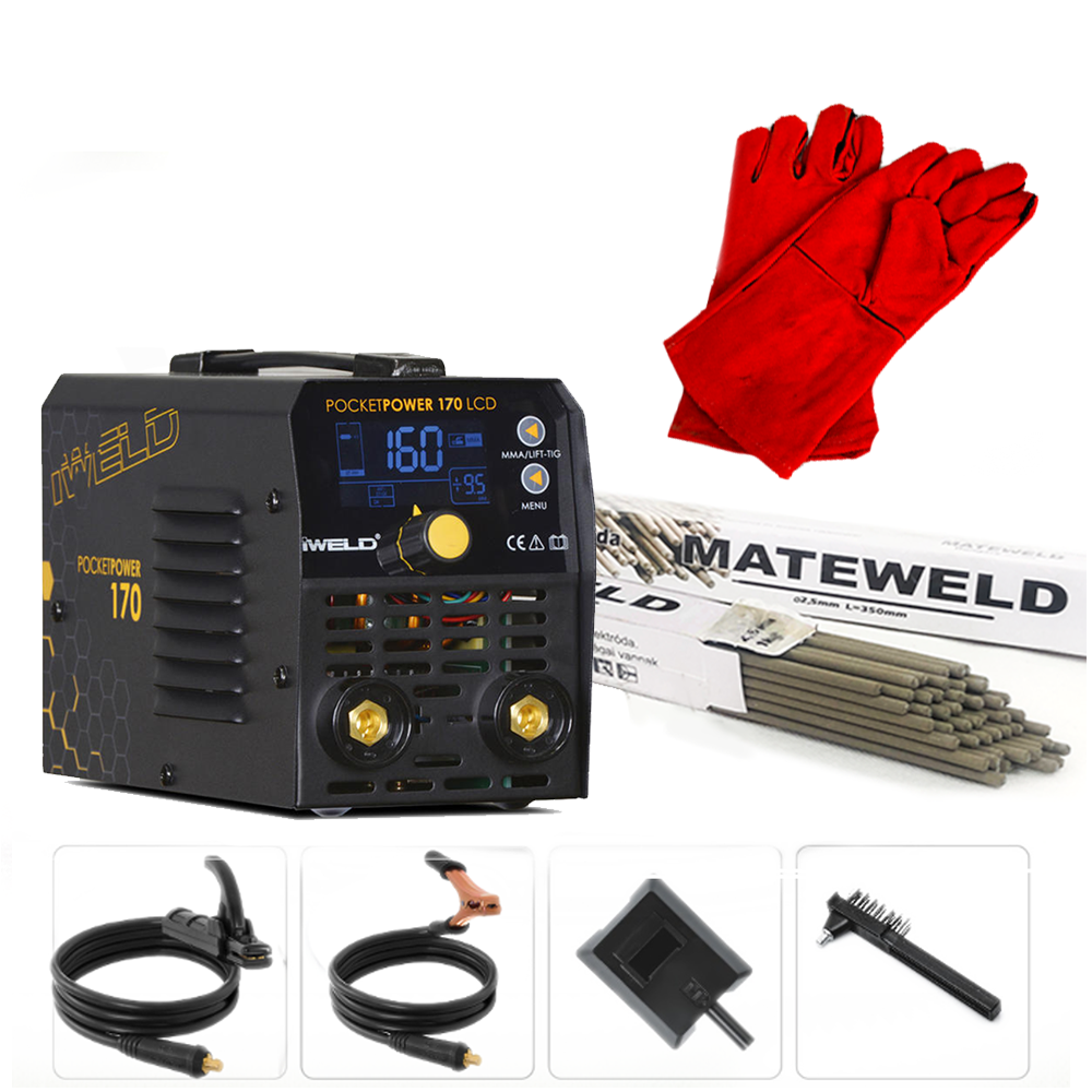  IWELD Gorilla Pocketpower 170 (160A) inverteres hegesztő csomagban