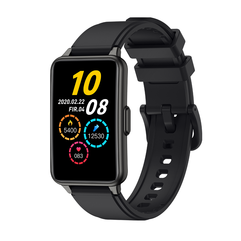 FitMate™ P57 Okoskarkötő- Fekete, Fekete Szilikon szíjjal