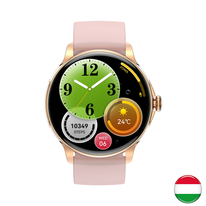 Aberto Lirox Rosegold okosóra- Rózsaszín szilikon szíjjal/OUTLET TERMÉK