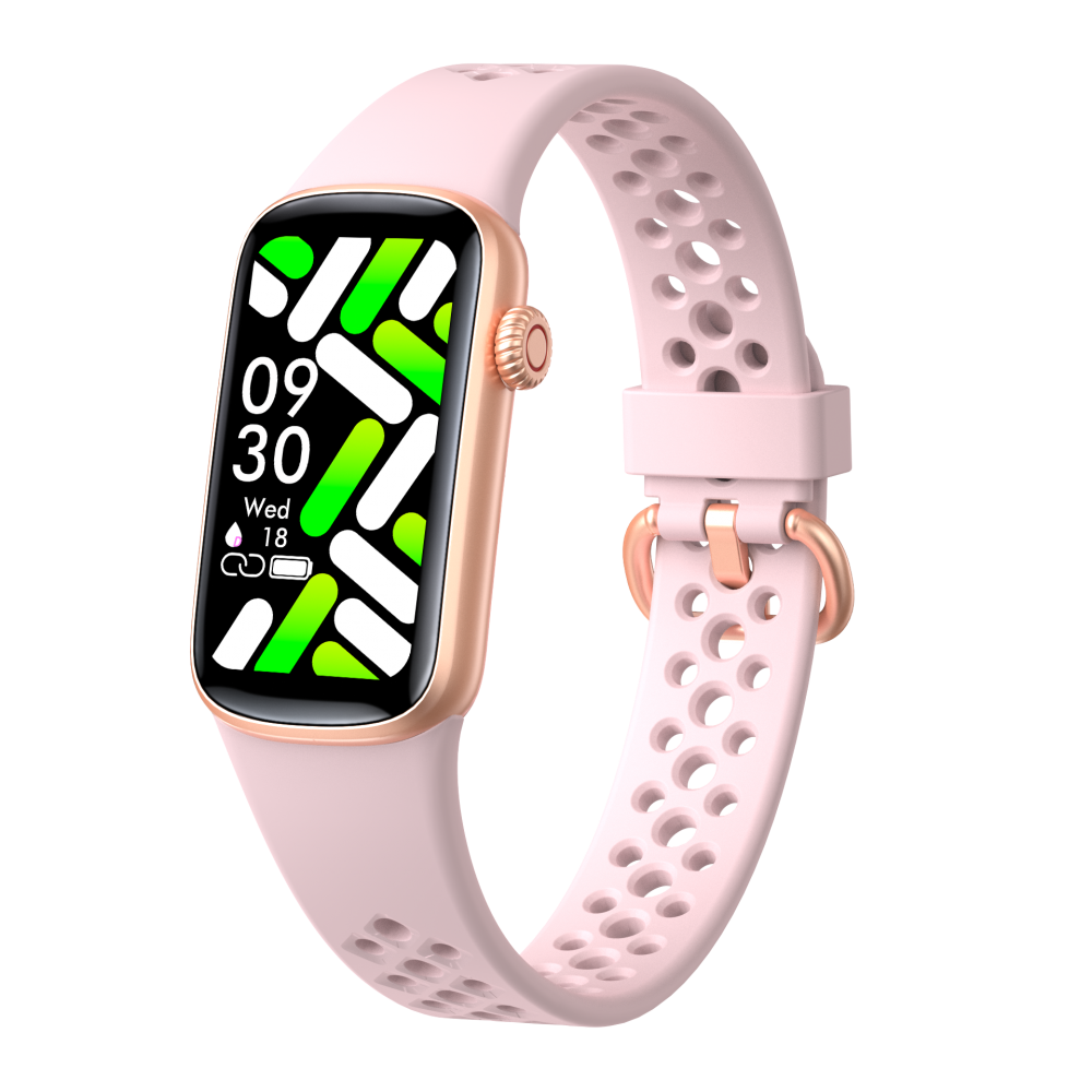 FitMate™ H91 Okoskarkötő - Arany, Rózsaszín Szilikon szíjjal/OUTLET TERMÉK