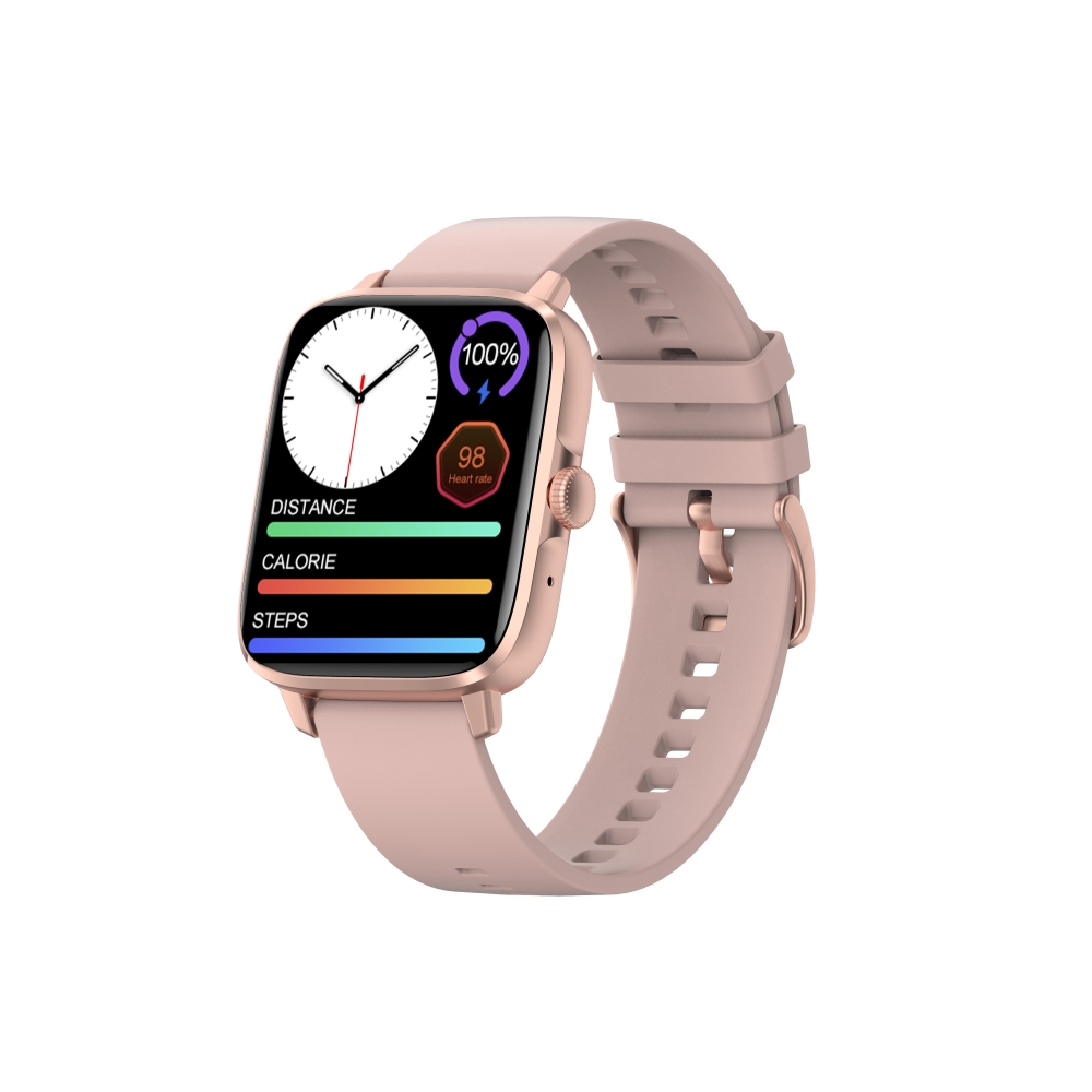  Wear Pro Lumeo EKG Okosóra - Rose Gold, Cserélhető Rózsaszín szilikon szíjjal/OUTLET TERMÉK