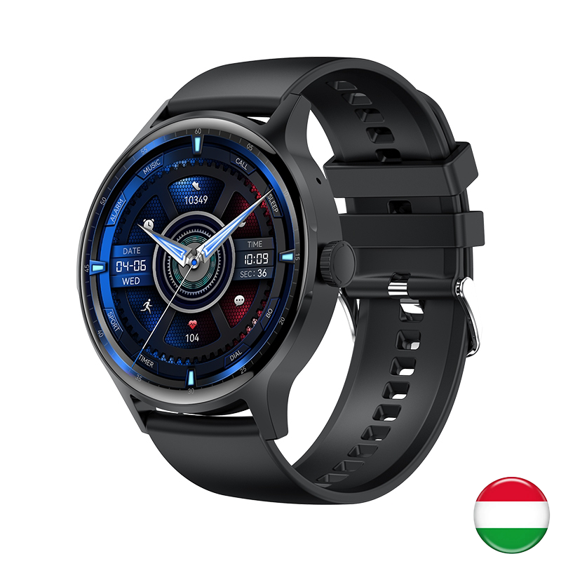 Aberto Vortex Fekete okosóra- Fekete szilikon szíjjal