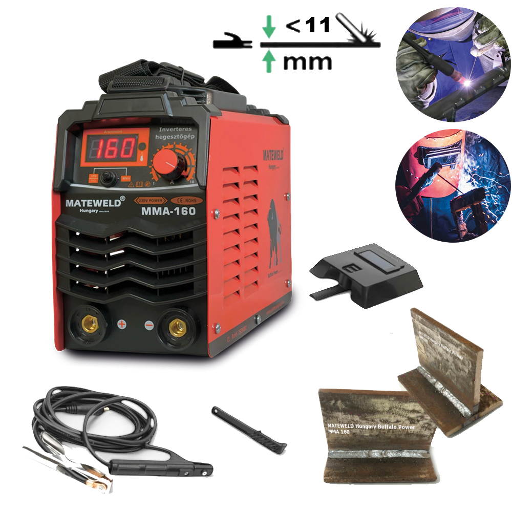 MATEWELD Hungary Buffalo Power™ MMA 160 inverteres hegesztő + Lift-Tig funkció