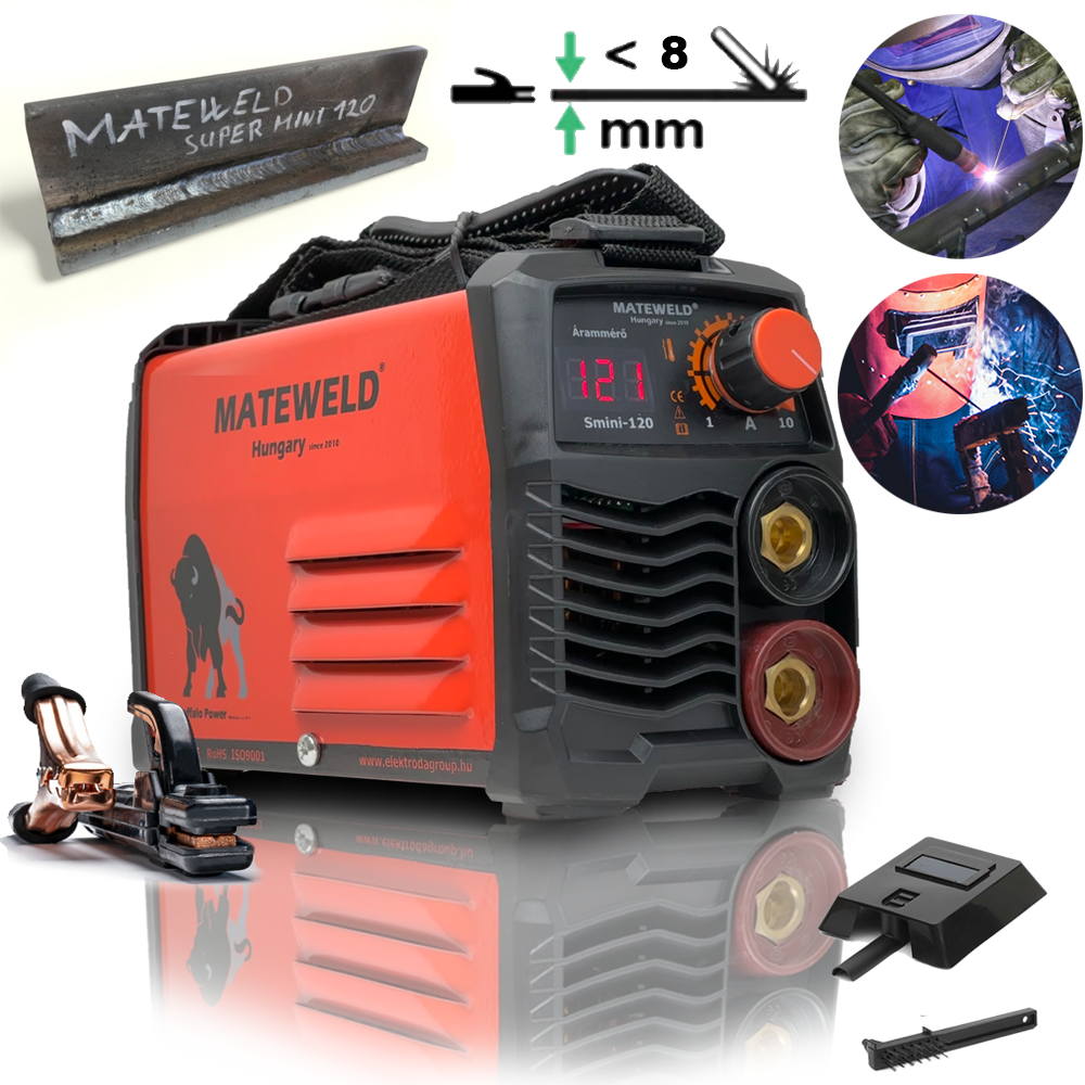 MATEWELD Hungary Buffalo Power™ Super Mini 120 inverteres hegesztő + Lift Tig funkció/OUTLET TERMÉK 