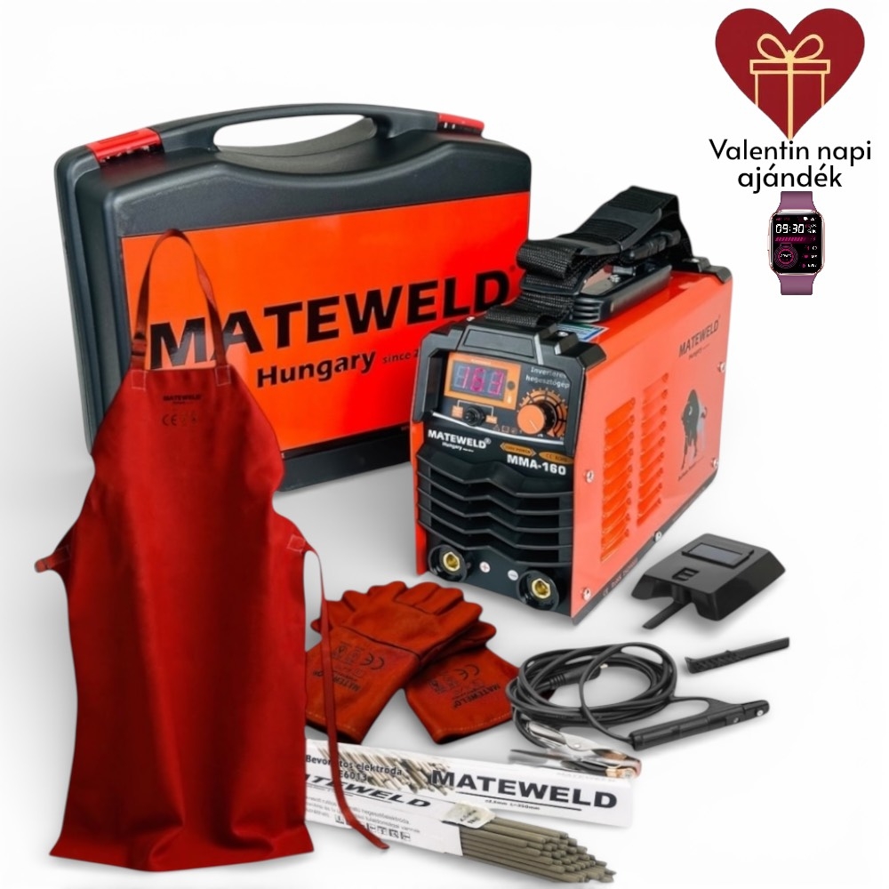 MATEWELD Hungary Buffalo Power™ MMA 160 inverteres hegesztő + Lift Tig funkció, Kofferrel, csomagban