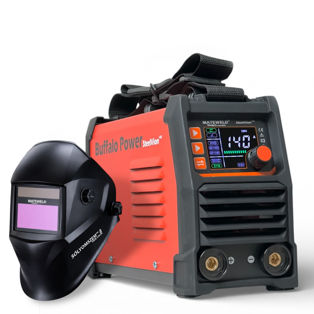 MATEWELD Hungary Buffalo Power SteelVion 140 inverteres hegesztő + Lift-Tig funkció csomagban