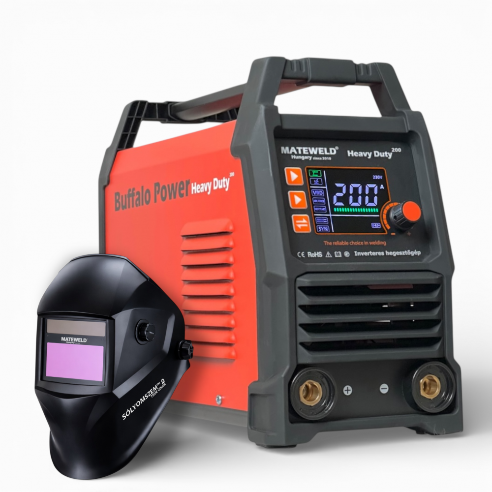 MATEWELD Hungary Buffalo Power™ Heavy Duty 200 inverteres hegesztő + Lift-Tig funkció csomagban