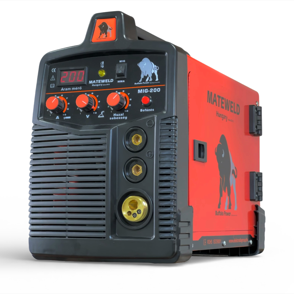 MATEWELD Hungary Buffalo Power™ MIG-200 inverteres multifunkciós co hegesztőgép/OUTLET TERMÉK