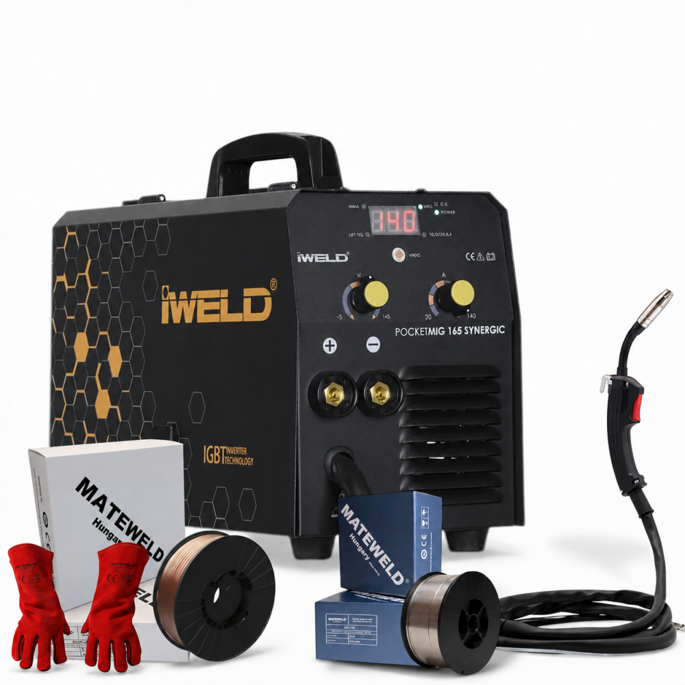IWELD GORILLA POCKETMIG 165 (140A) SYNERGIC Hegesztő inverter csomagban