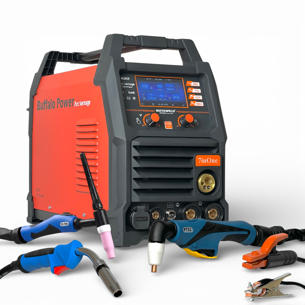 MATEWELD Hungary Buffalo Power ArcVantage 7inOne - 250 A multifunkcionális hegesztő és plazmavágógép/OUTLET TERMÉK