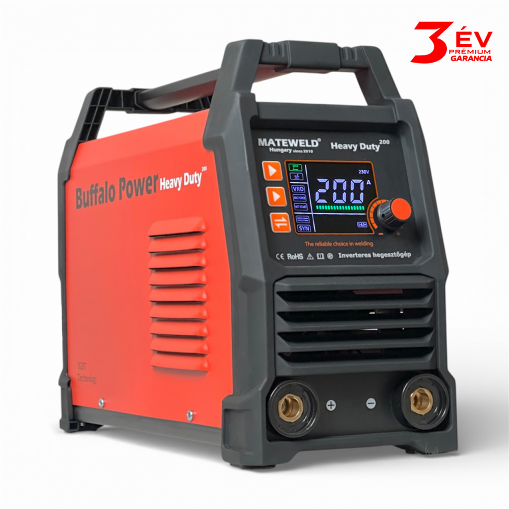 MATEWELD Hungary Buffalo Power™ Heavy Duty 200 inverteres hegesztő + Lift-Tig funkció/OUTLET TERMÉK