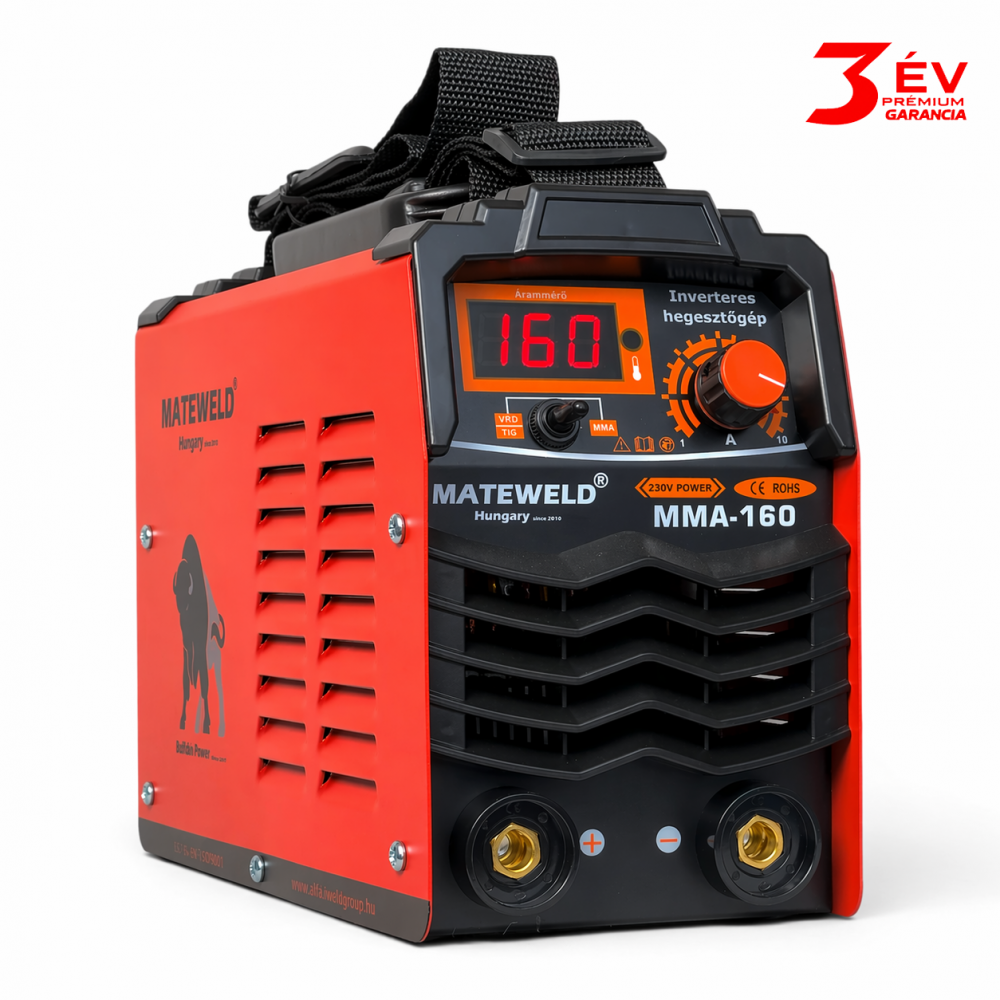 MATEWELD Hungary Buffalo Power™ MMA 160 inverteres hegesztő + Lift Tig funkció/OUTLET TERMÉK 