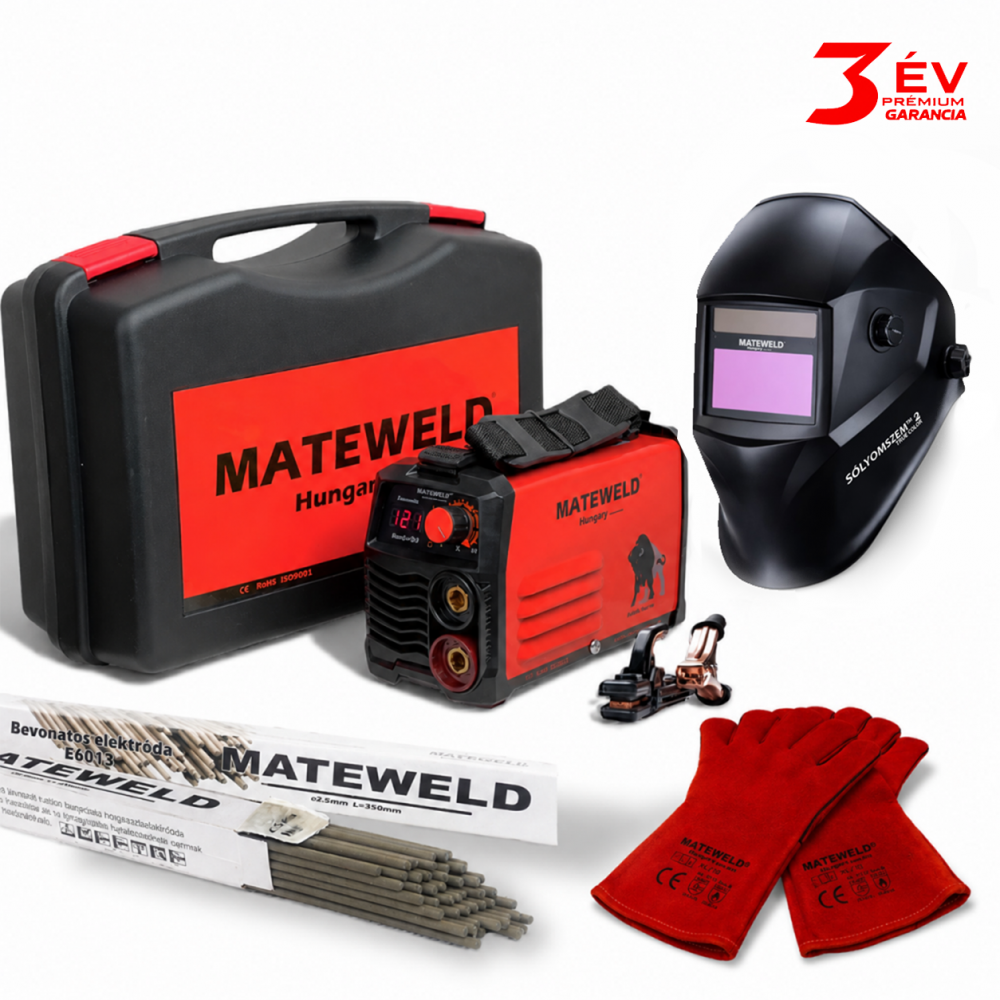 MATEWELD Hungary Buffalo Power™ Super Mini 120 inverteres hegesztő + Lift Tig funkció, Kofferrel, csomagban
